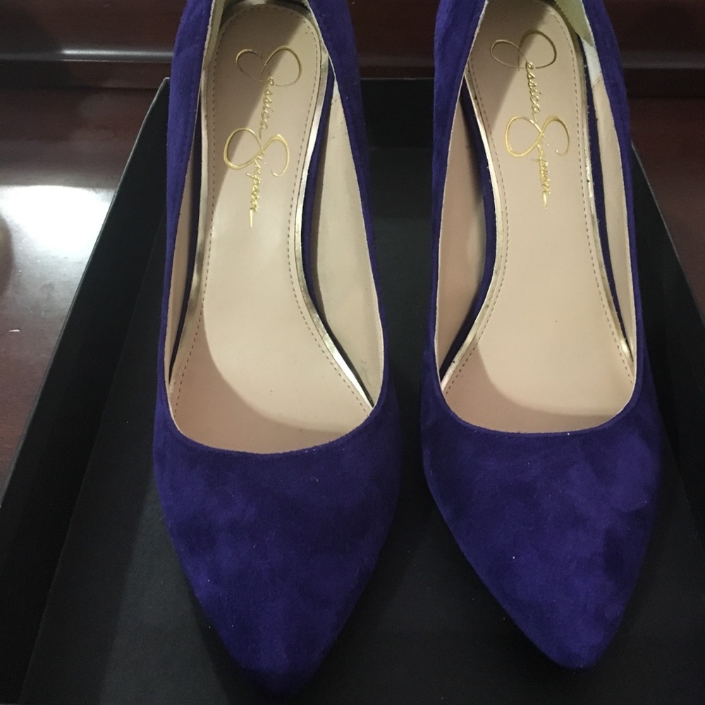 Jessica Simpson Suede Purple Pumps